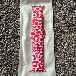 NEW pink leopard print watch band for apple watch